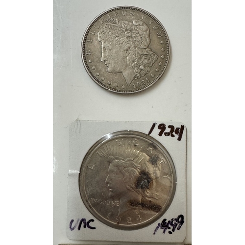 76 - 10 x 1920's silver Morgan dollars