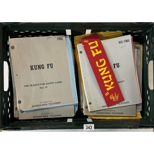 343 - A collection of Kung Fu Warner Bros manuscripts