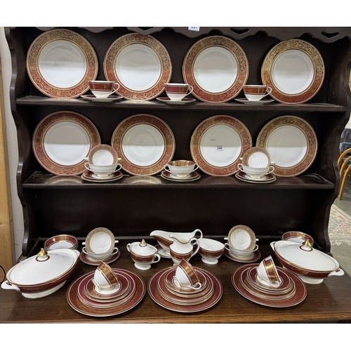 344 - Approximately 60 pieces of Royal Doulton Buckingham dinner service