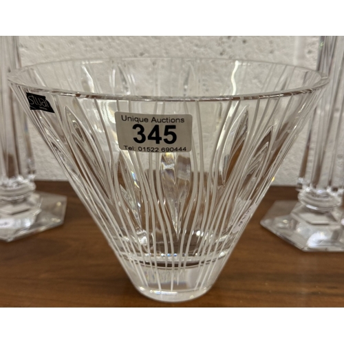 345 - A quantity of crystal glassware etc.