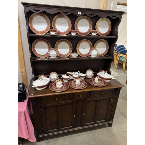 351 - A mid 20th century oak dresser