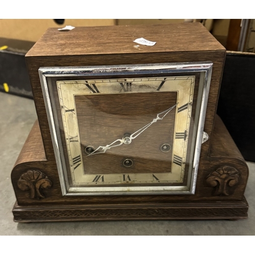 1905 - 3 mantle clocks including Napoleon hat style & pendulums etc.