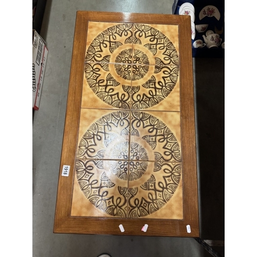 1918 - A retro Danish tile topped coffee table