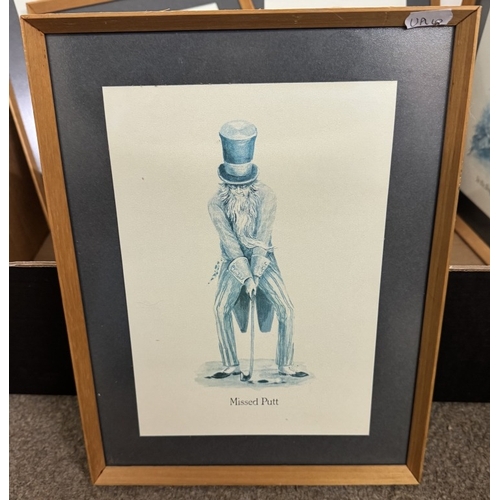 1929 - A limited edition Bob Farndon golf print & other pictures