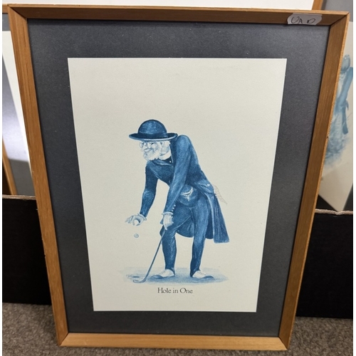 1929 - A limited edition Bob Farndon golf print & other pictures