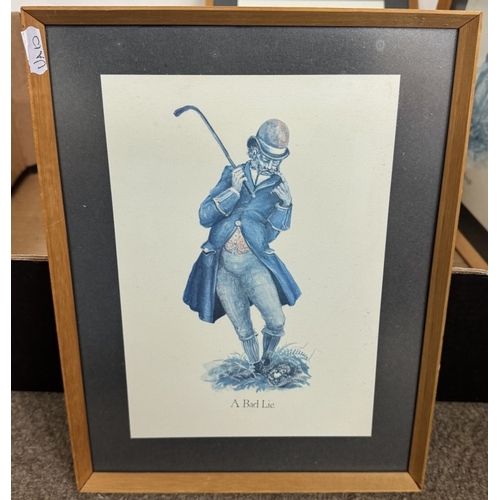 1929 - A limited edition Bob Farndon golf print & other pictures