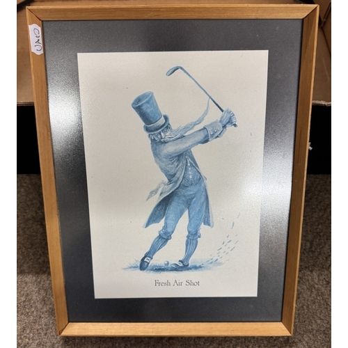 1929 - A limited edition Bob Farndon golf print & other pictures