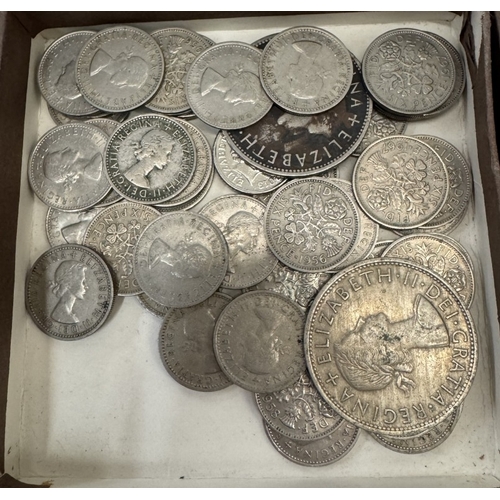 70A - A mixed lot of coins including a large quantity of Victorian penny sets, crowns etc & 2 stamp albums