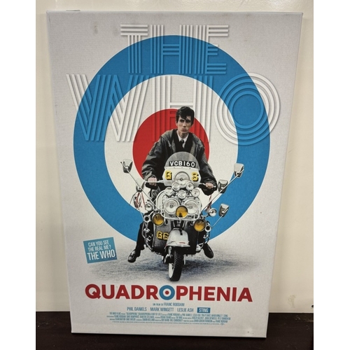 1968 - 10 retro scooter, Mod prints on canvas including Quadrophenia, Sting, Lambretta & Vespa, various siz... 