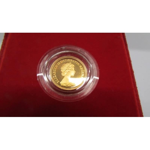 123 - A 1980 Elizabeth II gold proof half-sovereign in presentation case.