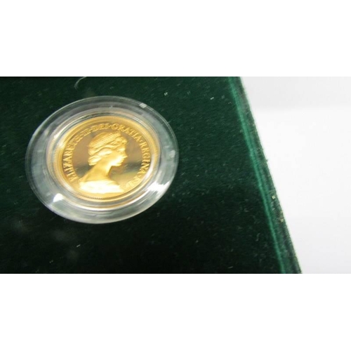 124 - A 1980 Elizabeth II gold proof full-sovereign in presentation case.