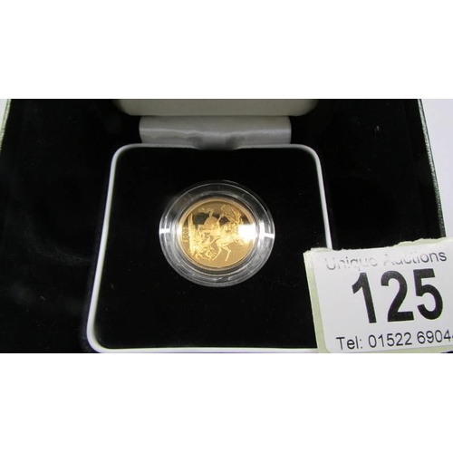 125 - A 2003 Elizabeth II gold proof full-sovereign in presentation case with certificate of authenticatio... 