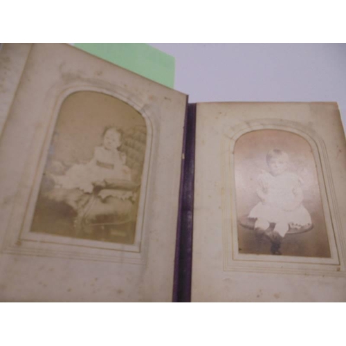 148 - A Victorian mother of pearl cabinet photo album.