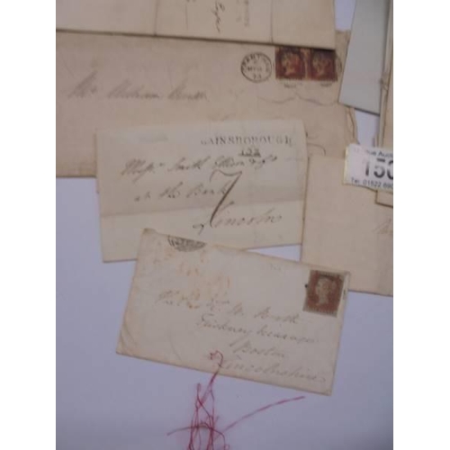 150 - Thirteen pieces of 18/19th century Lincolnshire postal history.