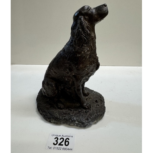 326 - A bronze figure of a Spaniel dog