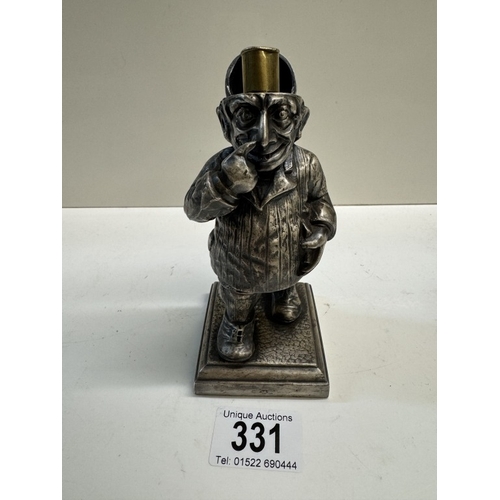 331 - A 1930's Mr. Punch figure lighter RD No: 782230, height 16.5cm