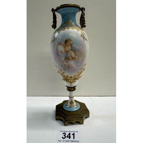 341 - A 19th century Sevres style vase