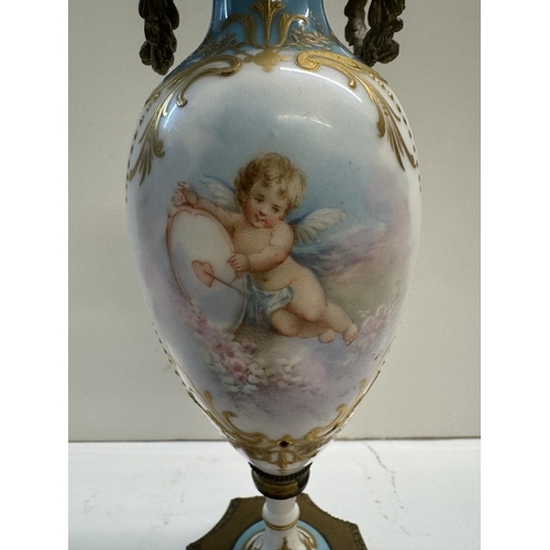 341 - A 19th century Sevres style vase