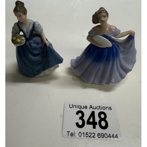 348 - 14 Royal Doulton small figurines