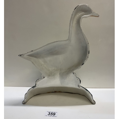 359 - A cast iron duck door stop