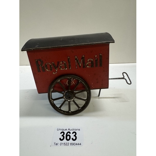 363 - A biscuit tin of a Royal Mail cart c.1901 made for Peak Frean by Henry Bayershal