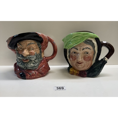 369 - A Royal Doulton Falstaff 1949 & Sairey Gamp character jugs