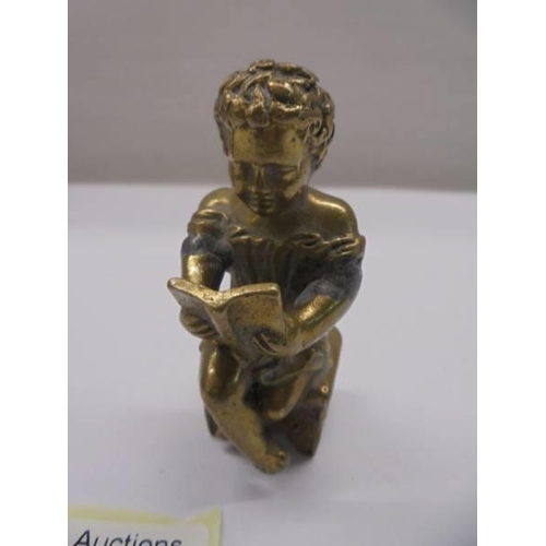 170 - Two miniature brass figures.