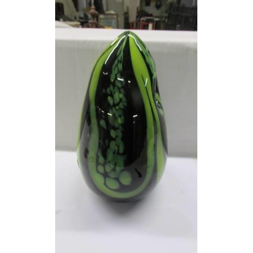 182 - An unusual Murano? green glass vase, 32.5 cm.