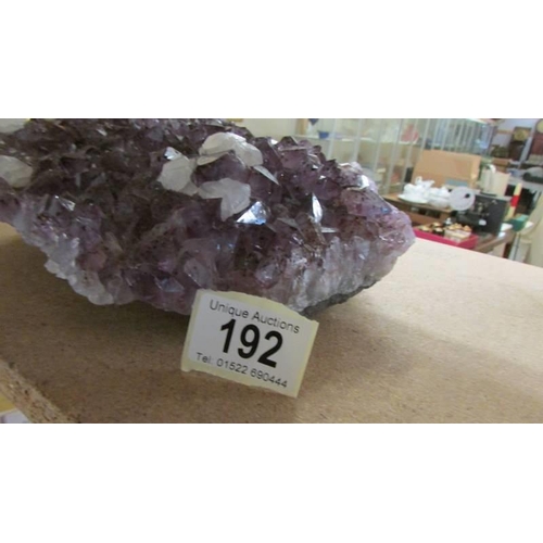 192 - A heavy amethyst cluster (over 6 kilos).