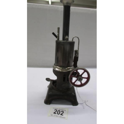 202 - A 1920/30's Doll & Co., Germany vertical steam engine.