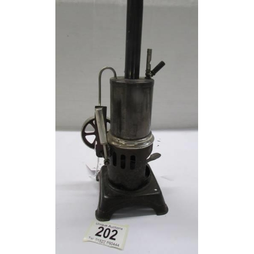 202 - A 1920/30's Doll & Co., Germany vertical steam engine.