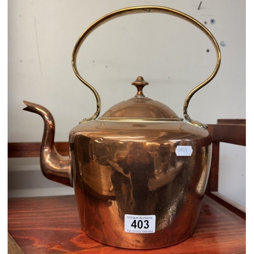 403 - A Victorian copper kettle