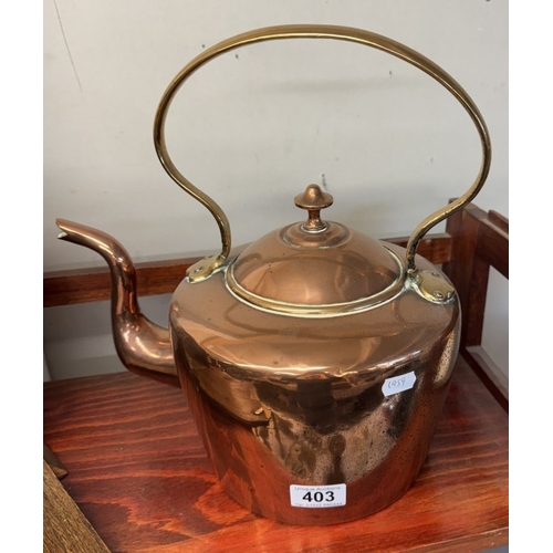 403 - A Victorian copper kettle