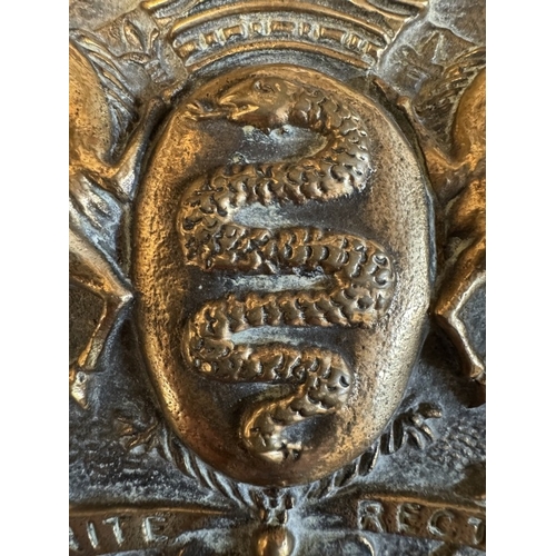 409 - A French Navy bronze plaque from cruiser C611 F.S. Colbert.