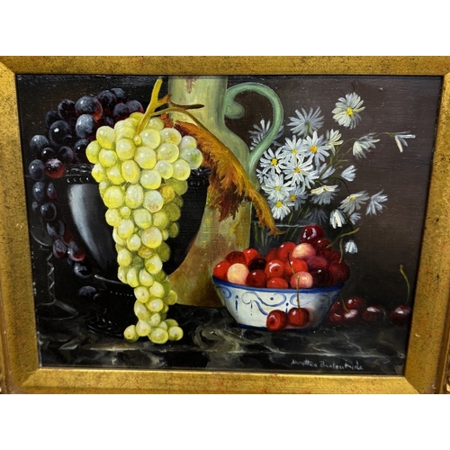 414 - A gilt framed still life by Dorothea Burton Hyde