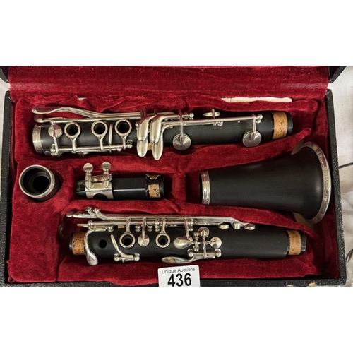 436 - A cased clarinet