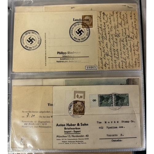 438 - An album of German/Nazi/Deutches Reich cards & postcards