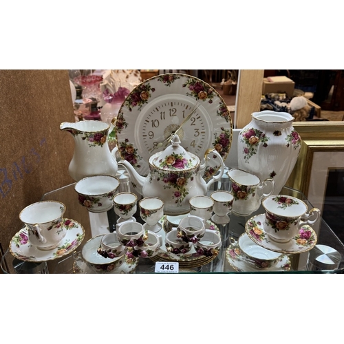 446 - A quantity of Royal Albert Old Country Roses including 70+ pieces, all 1sts