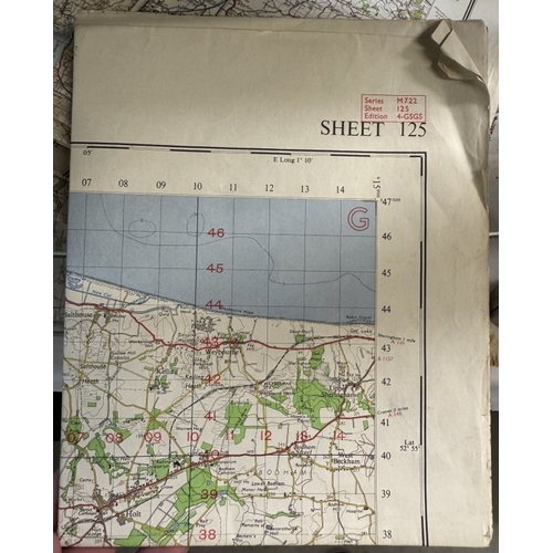 453 - A quantity of army ordnance Survey maps etc