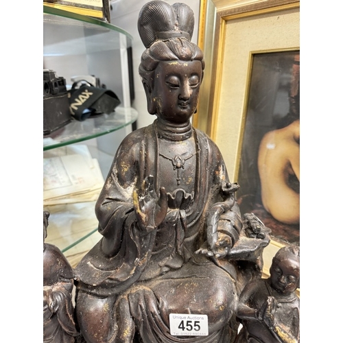 455 - An early cast iron Budda possibly 15th / 16th century