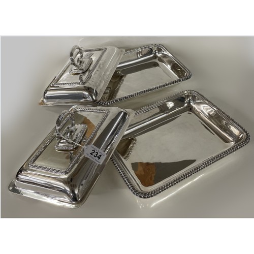 234 - Two Silver Tureens 1x4lb /1.84kg 1x4lb 1.82kg aprox