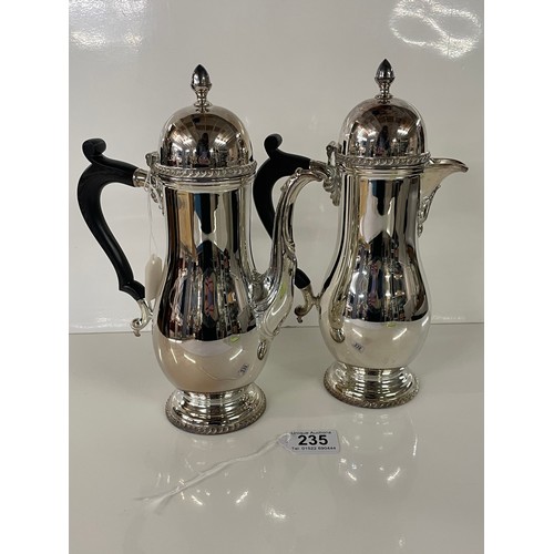 235 - Silver Coffee pot & Water jug total weight 1640g / 3lb 6oz aprox