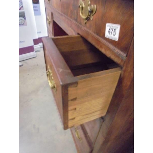 475 - A good quality small mahogany kneehole desk.