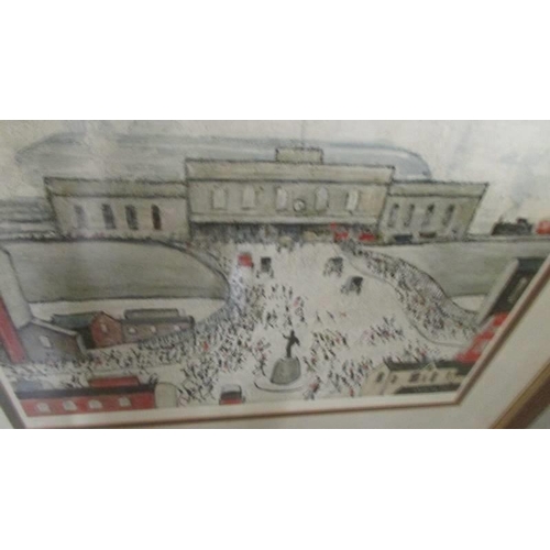 516 - L S Lowry (1887-1976) Station Approach, signed limited edition print (850) Fine Art Trade Guild blin... 