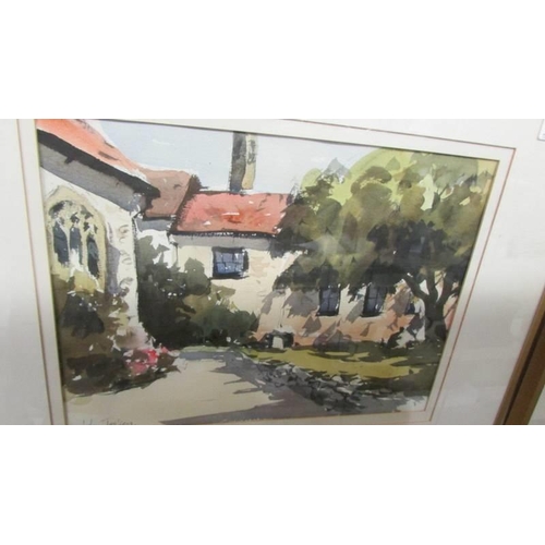 520 - A pair of framed and glazed watercolours, one signed John Tookey.