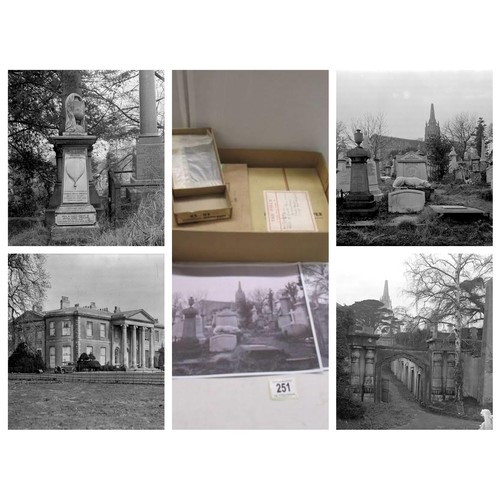 251 - Highgate Cemetery – A box containing several smaller boxes of glass negatives from the estate of the... 