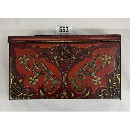 553 - A rare French art nouveau 'Olibet' biscuit tin in form of a handbag