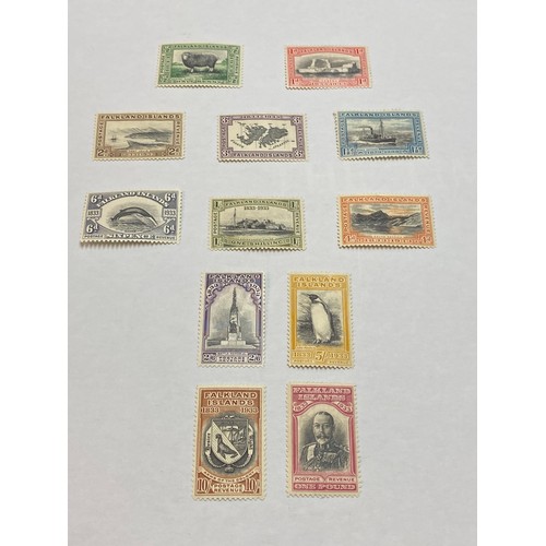 174 - A nice collection of pre 1948 Falkland Islands stamps mainly mint hinged including 1933 Centenary se... 