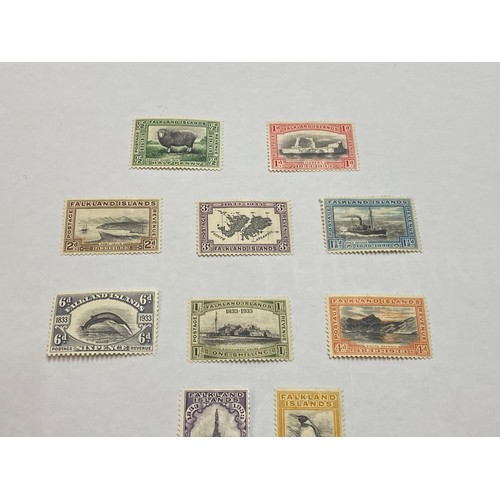 174 - A nice collection of pre 1948 Falkland Islands stamps mainly mint hinged including 1933 Centenary se... 