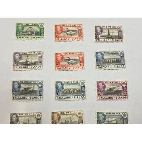 174 - A nice collection of pre 1948 Falkland Islands stamps mainly mint hinged including 1933 Centenary se... 